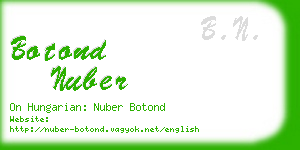 botond nuber business card